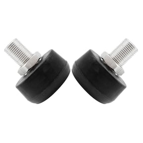 TABLZONE Black Rubber Roller Skate Toe Stops with Adjustable Brake Head for All Floors 2Pcs