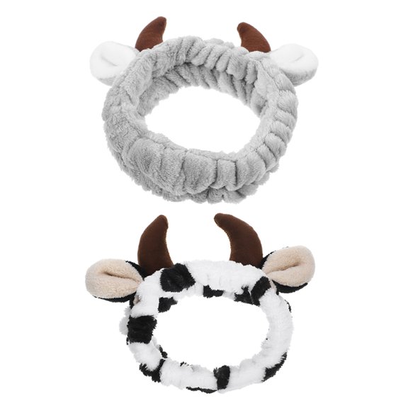TABLZONE 2Pcs Animal Cosmetic Headbands for Skincare Makeup Soft Comfortable Multicolor Hairband