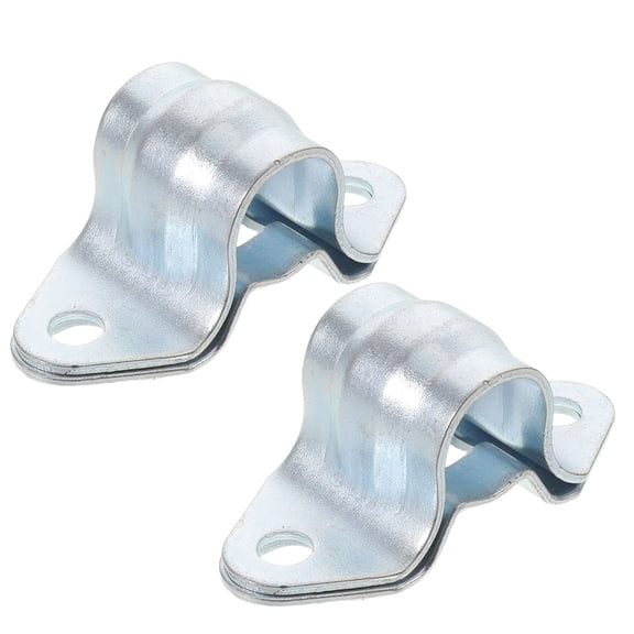 TABLZONE 2Pcs Automotive Pipe Saddle Clamp with Steel Support Bracket for Cargo Door Security