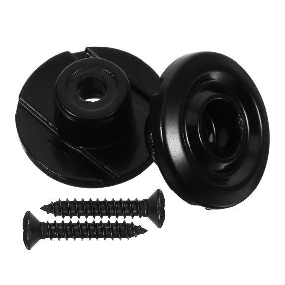 TABLZONE 2-Pack Black Metal Bass String Retainer Guides for Secure Locking and Hassle-Free String Changes