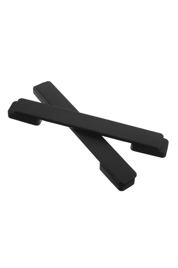 2-Pack Black Plastic Suitcase Handle Replacement with Ergonomic Lightweight Grip for Travel Luggage Accessories