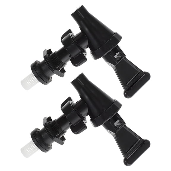 TABLZONE 2Pcs Black Plastic Water Bucket Faucet Replacement Spigot for Drink Dispenser Easy Install