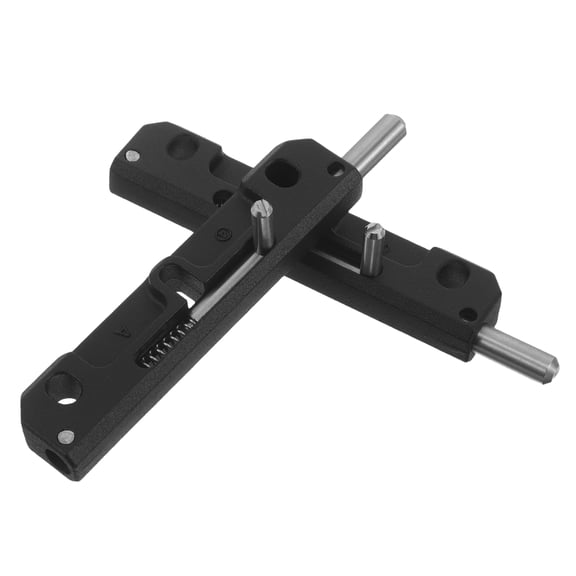 TABLZONE 2Pcs Slide Bolt Latch Spring Loaded Zinc Alloy Door Lock for Cabinets and Gates Black