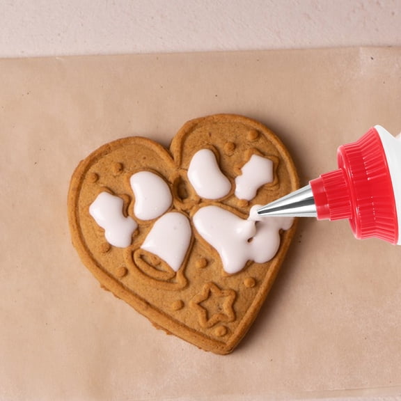 TABLZONE 2Pcs Assorted Color Icing Bottles for Cookie Decorating Lightweight Piping Tool