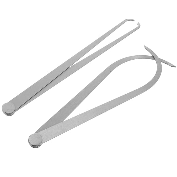 TABLZONE 2Pcs Plated Silver Inside Caliper for Measuring Hole Diameters and Surface Distances