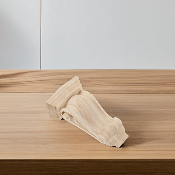 TABLZONE 2Pcs Hand Carved Wood Corbels Decorative Solid Wood Corner Trim for Doorway