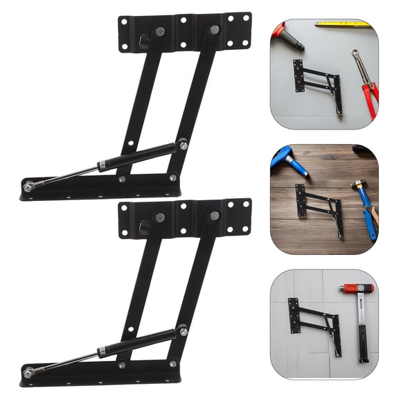 TABLZONE 2-Pack Black Hydraulic Coffee Table Lift Mechanism Frame for Adjustable Height and Versatile Multi-Functional Use