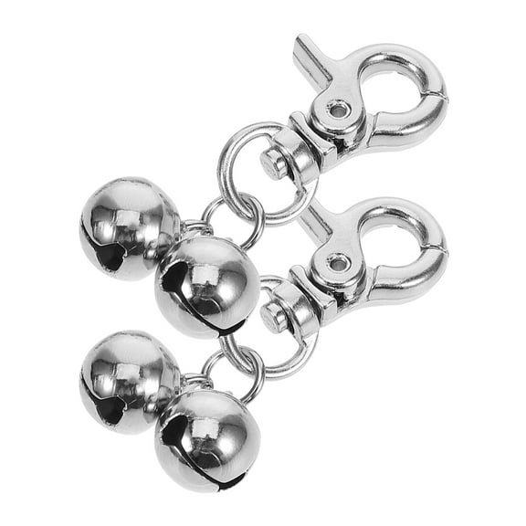 TABLZONE 2Pcs Compact Stainless Steel Pet Collar Bells Loud Sound for Dog and Cat Use