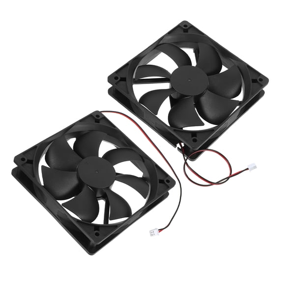 TABLZONE 2-Pack Black CPU Case Fans with Dual Bearings, Efficient Cooling, Lifespan for PC Desktop Computers