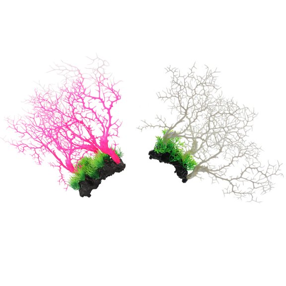 TABLZONE 2Pcs Simulation Coral Sculpture Aquarium Decor for Vivid Fish Tank Layout
