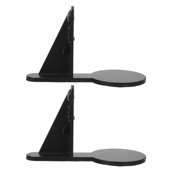 TABLZONE 2Pcs Desktop Mounting Pegboard Brackets Black Metal for Vertical Panel Support and Storage