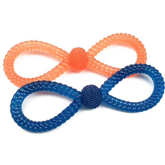 TABLZONE 2pcs Chew Resistant Dog Toys TPR Assorted Color for Training Props