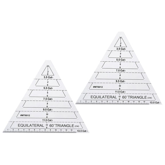 TABLZONE Set of 2 Acrylic Quilting Rulers with Clear Marking Lines for Sewing, Crafting, and Pattern Making