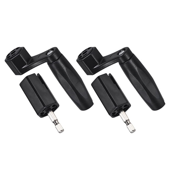TABLZONE 2-Pack Black Guitar String Winder Tool for Acoustic and Electric Guitars, Manual and Electric String Changing Accessory