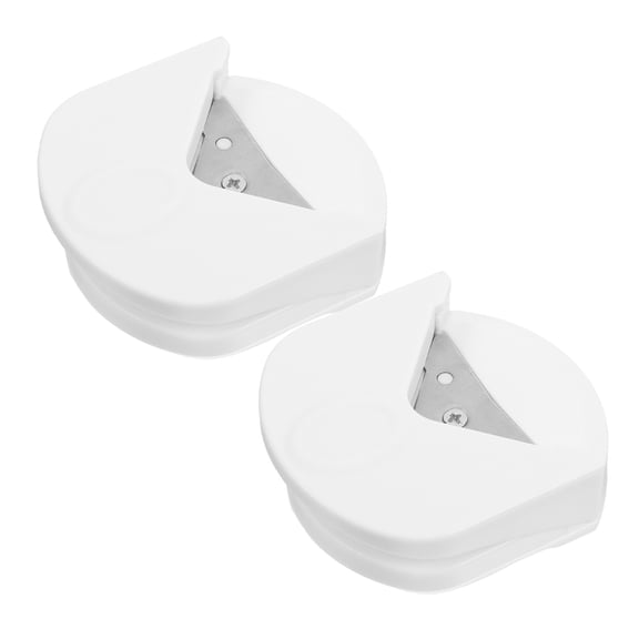 TABLZONE 2Pcs Durable White Paper Corner Trimmer for Office and DIY Craft Projects