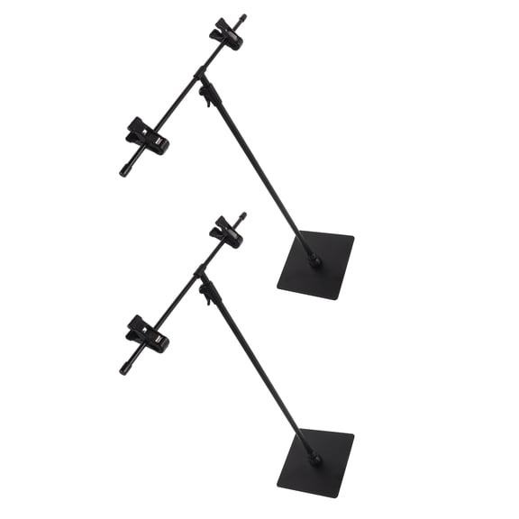 TABLZONE 2Pcs Adjustable T Table Sign Holder Black Metal Poster Stand for Desk and Counter Use