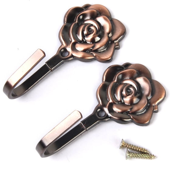 TABLZONE Curtain Tie Back Hook Metal Antique Copper 2Pcs