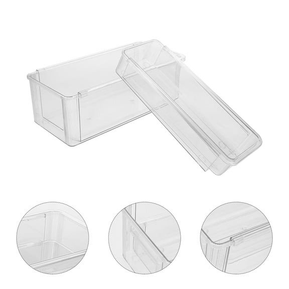 TABLZONE 2-Pack Expandable Clear Plastic Drawer Dividers Adjustable Sliding Storage Organizers for Kitchen and Office