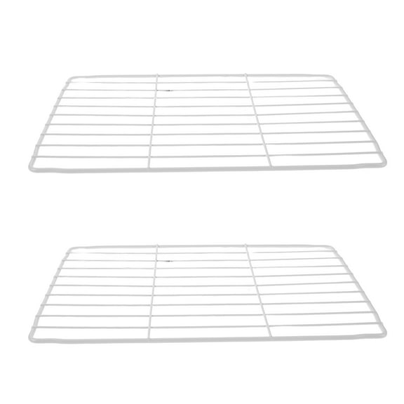 TABLZONE White Iron Freezer Organizer Wire Racks for Space Optimization and Air Circulation, Set of 2