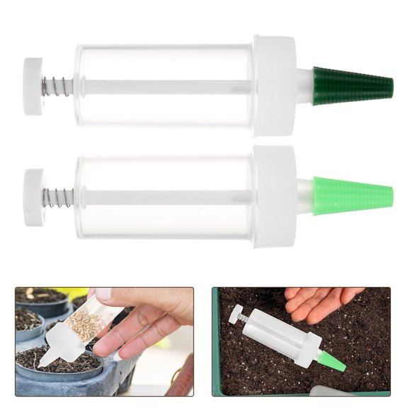 TABLZONE 2Pcs Portable Gardening Accessories Seed Spreader with Button Control for Home Use