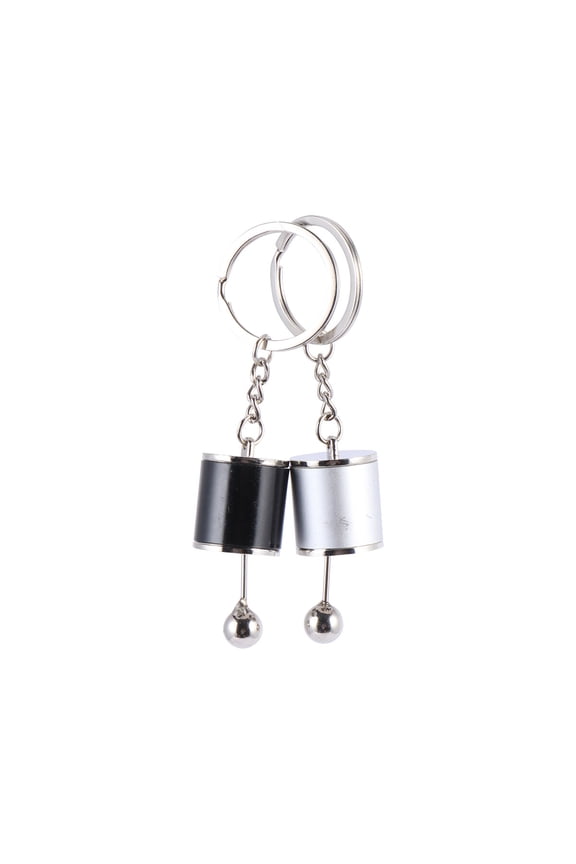 2-Pack Manual Transmission Gear Keychains, Lightweight Metal Key Holders, Assorted Styles for Car and Motorcycle