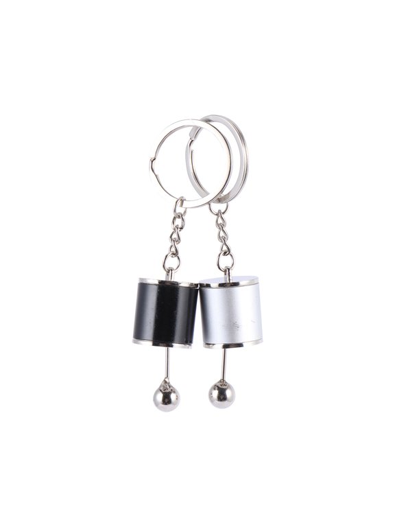 2-Pack Manual Transmission Gear Keychains, Lightweight Metal Key Holders, Assorted Styles for Car and Motorcycle