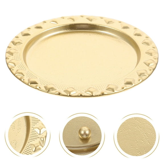 TABLZONE Golden Metal Candle Stand for Home Decor, Dignified and Lightweight, 2Pcs