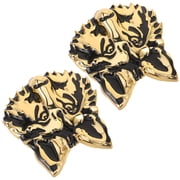 TABLZONE 2-Pack Golden 3D Metal Emblem Car Decals, and Weather Resistant Vehicle Stickers
