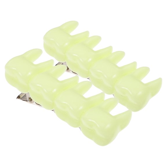 TABLZONE 2Pcs Green Hair Claw Clips Tooth Shaped Non Slip Plastic Hairpins for Versatile Hairstyles