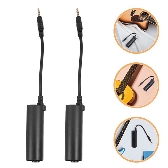 TABLZONE 2Pcs Guitar to Smartphone Audio Interface Adapter Cable for Professional Guitar Accessories
