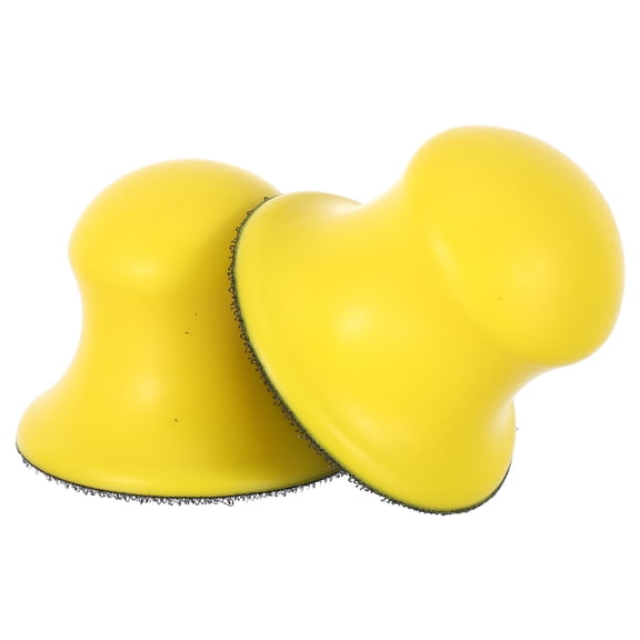 TABLZONE 2Pcs Hand Grinding Polishing Pad Yellow PU Material for Car Finishing and Easy Cleaning