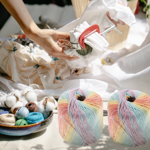 TABLZONE Wool Yarn for Crafts 2 Pieces Soft Woolen Threads for Knitting, Weaving, and Decorative Projects