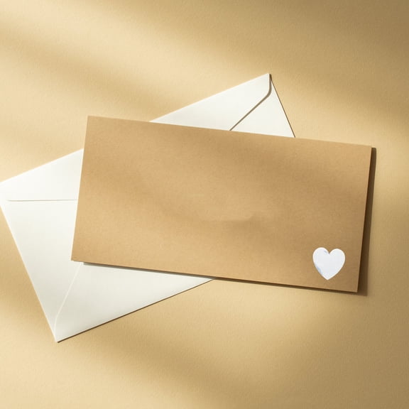 TABLZONE 2Pcs Heart Shaped Decorative Stickers Multi Self Adhesive Labels for Valentine's Day Gift Packaging