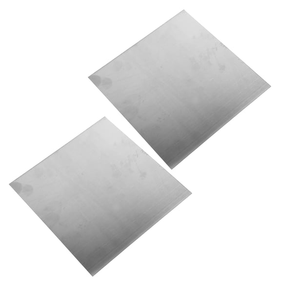 TABLZONE 2Pcs Stainless Steel Sheet Plated Silver Flat Metal Plate for Laser Cutting and Industrial Use