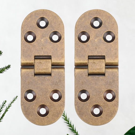 TABLZONE 2Pcs Coffee Bronze Metal Hinge Zinc Alloy Durable Home Furniture Accessories