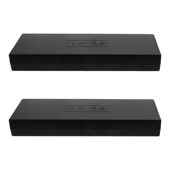 TABLZONE 2Pcs Portable Microscope Slide Storage Box with Black Lid Plastic Organizer for Lab Sample Protection