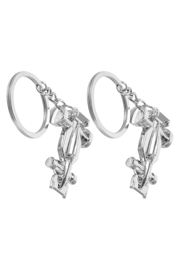 2-Pack Lightweight Alloy Racing Car Keychains Stylish Automotive Key Accessories and Sleek Design
