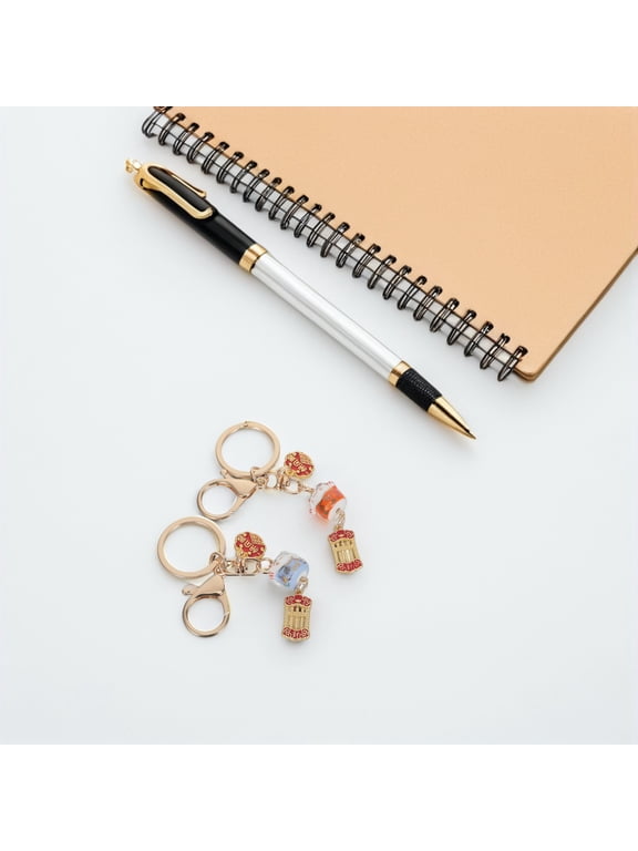 2-Pack Lucky Cat Keychain Set, Assorted Color Maneki Neko Charms for Car, Bag, and Home Decor Accessories