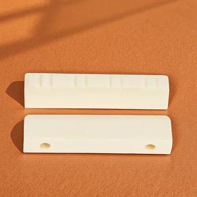 TABLZONE 2Pcs Mandolin Bridge Nuts White ABS Sturdy String Saddles for Improved Vibration