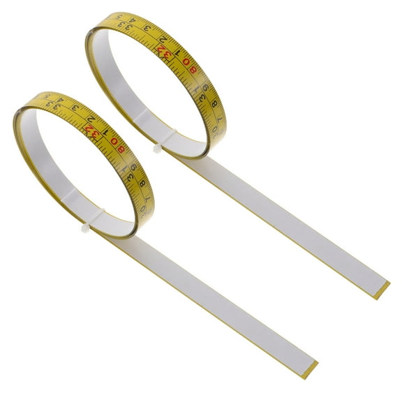 TABLZONE Sticky Ruler Tape Yellow Steel for Accurate Measurements on Benches 2Pcs