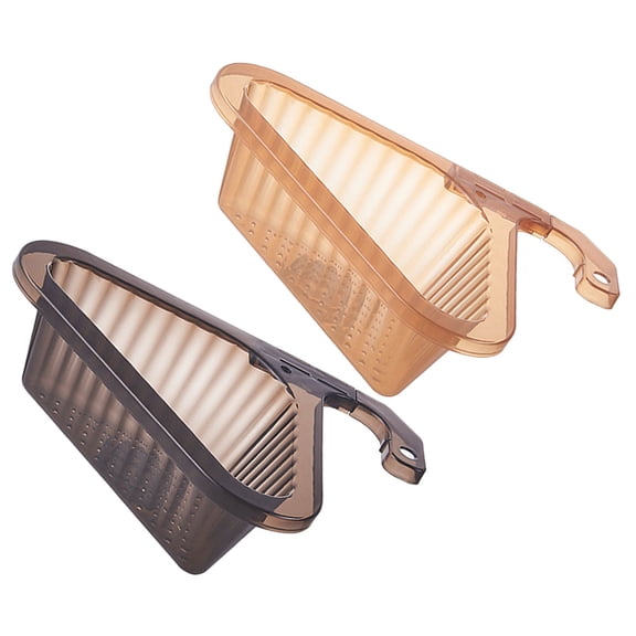 TABLZONE 2Pcs Kitchen Sink Drain Basket Triangle Corner Strainer with Assorted Colors