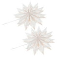 thumbnail image 1 of TABLZONE 2-Pack White Paper Snowflake Hanging Decorations, Foldable 3D Design for Holiday, Wedding, and Party Decor, 1 of 7