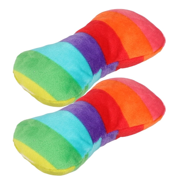 TABLZONE 2Pcs Pet Bone Toys Plush Chewing Toy Bone Shape For Indoor Outdoor Play