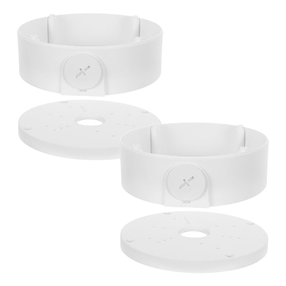 TABLZONE Waterproof Round Junction Box White Plastic for Camera Cables 2Pcs