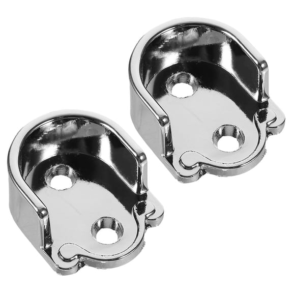 TABLZONE Zinc Alloy Closet Rod End Supports Flange Brackets for Home Decor, 2-Pack
