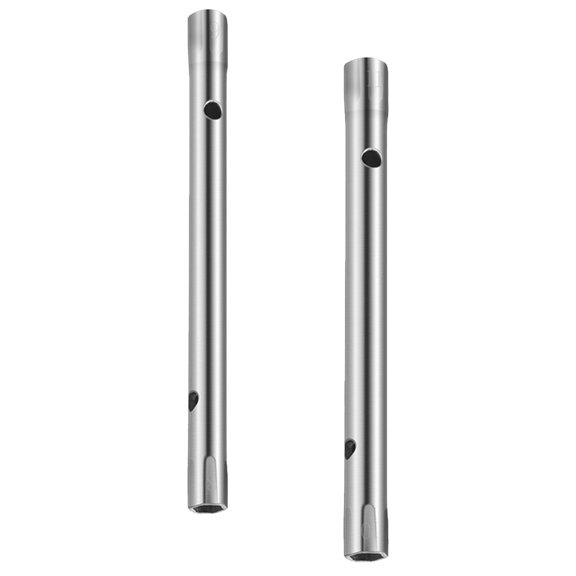 TABLZONE 2Pcs Plated Silver Stainless Steel Tap Wrench Set for Faucet Installation and Maintenance Tasks