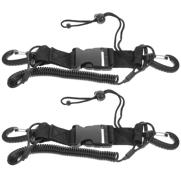 TABLZONE 2Pcs Portable Camera Hand Grip Strap with Sturdy Hooks and Spring for Diving in Black