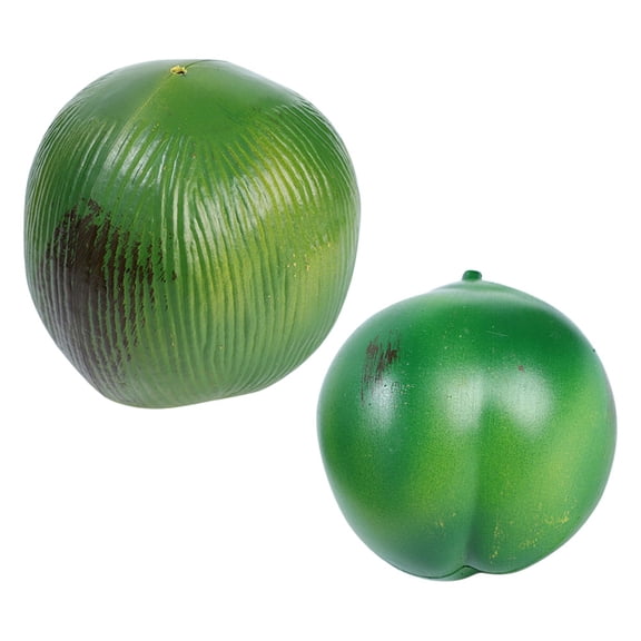 TABLZONE 2Pcs Portable Plastic Coconuts Model Artificial Fruit Decoration for Party and Event Use
