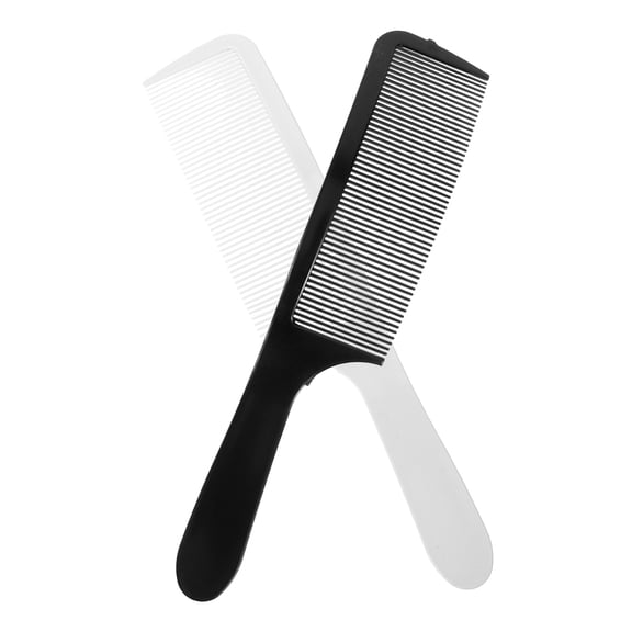 TABLZONE 2Pcs Professional Barber Flat Top and Curved Comb Set for Smooth Hair Styling