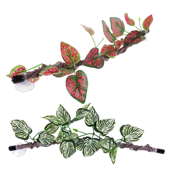 TABLZONE 2-Pack Artificial Reptile Vines for Snake and Amphibian Climbing Habitat Accessories